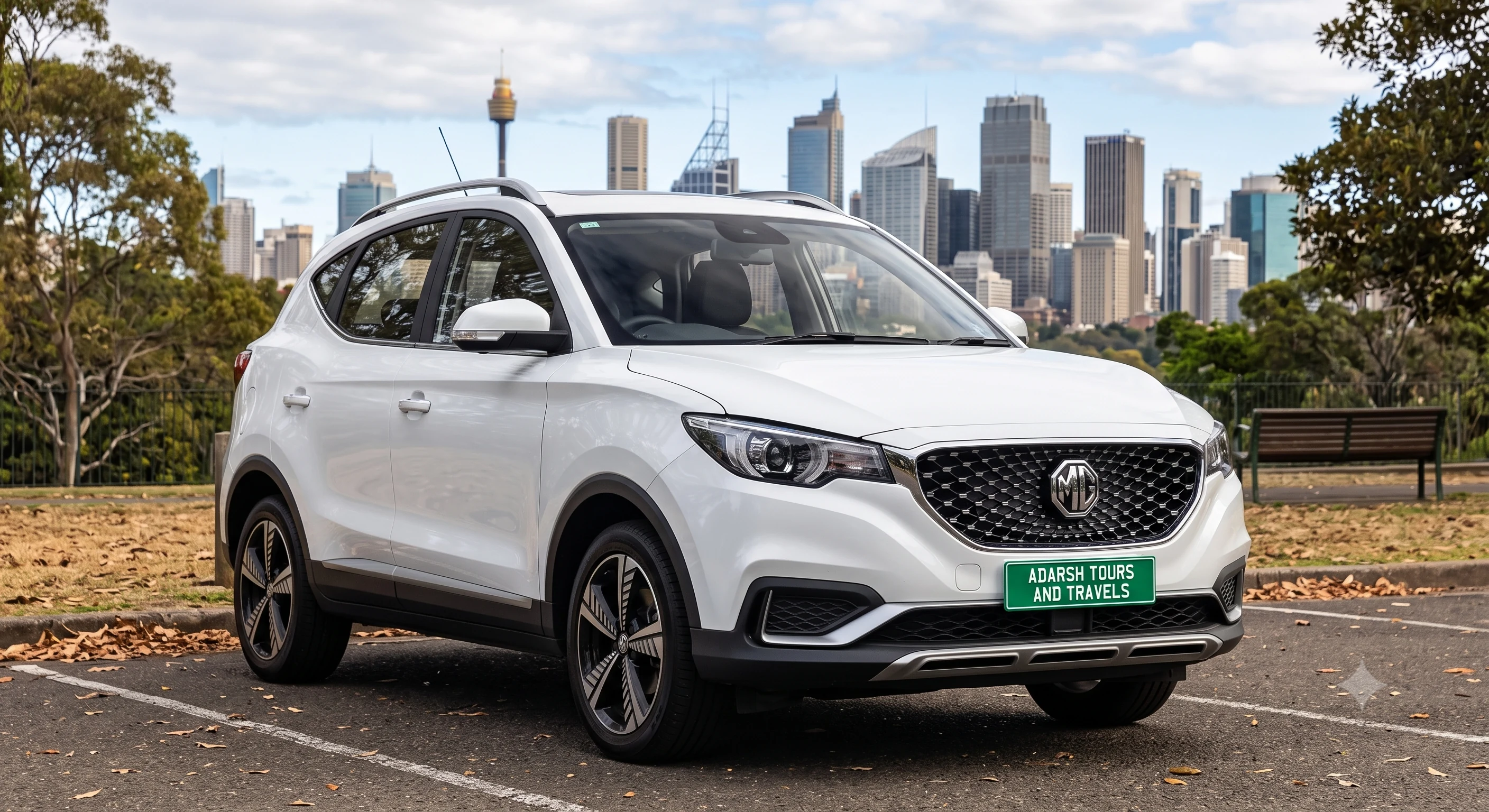 MG ZS EV electric car rental Pune
